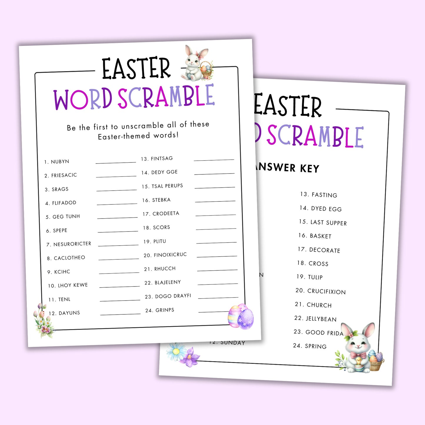 Easter Word Scramble