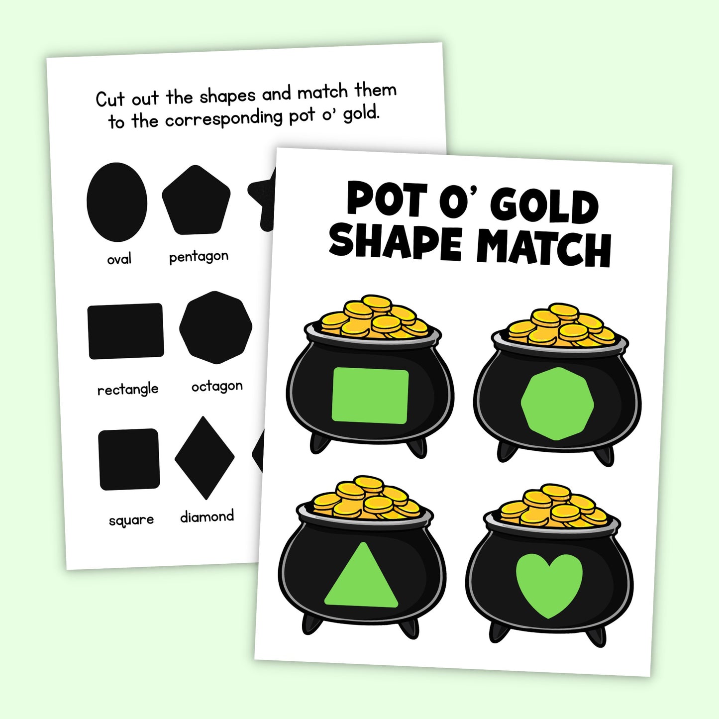 Pot o' Gold Shape Matching Game