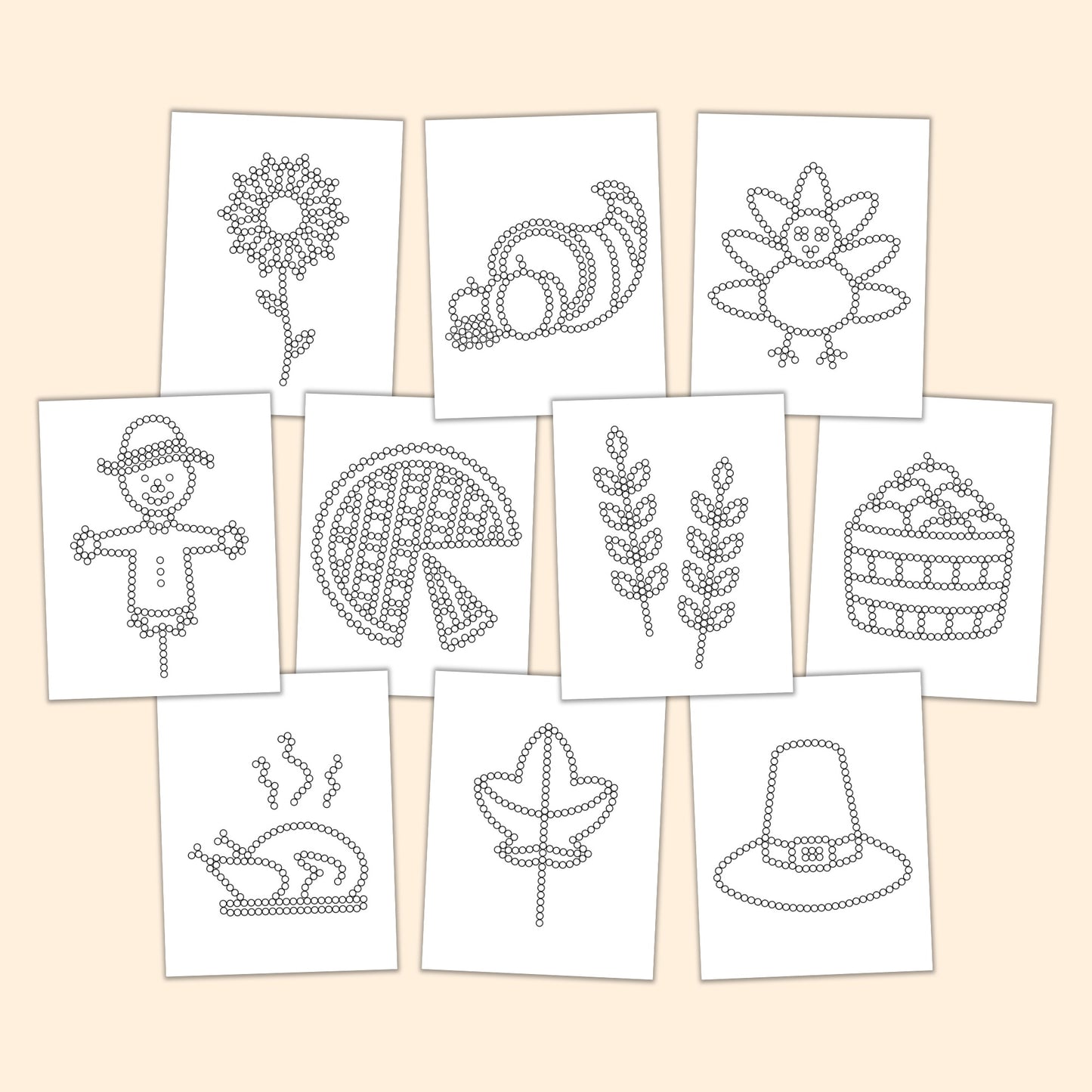 Thanksgiving Q-Tip Sheets