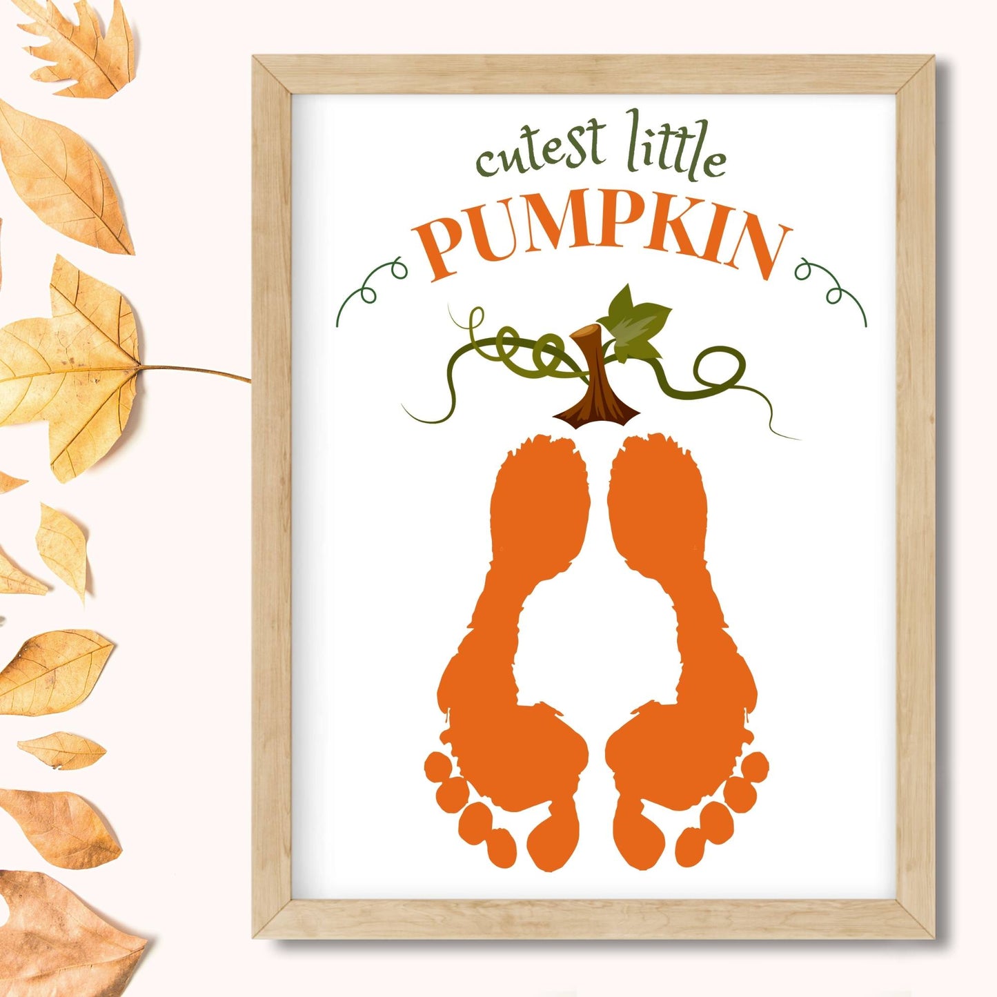 "Cutest Little Pumpkin" Handprint & Footprint Kit (Set of 2)