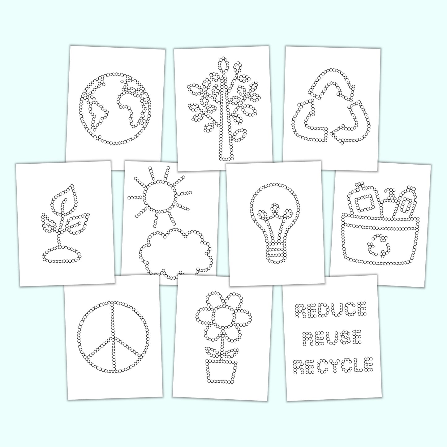 Earth Day Q-Tip Sheets