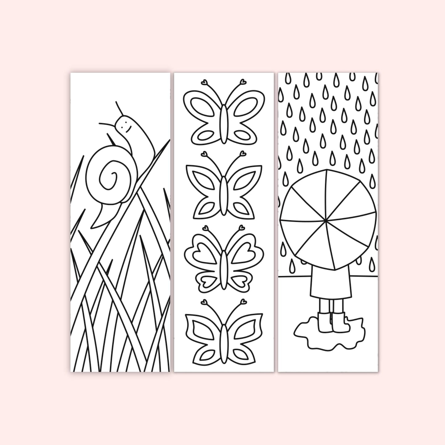 Spring Coloring Bookmarks (Set of 6)
