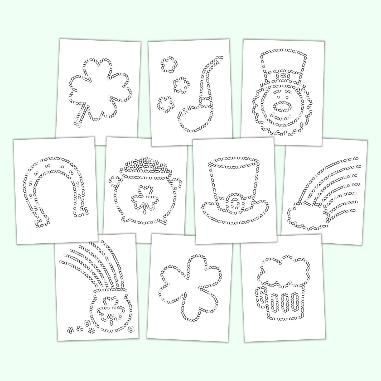 St Patrick's Day Q-Tip Sheets