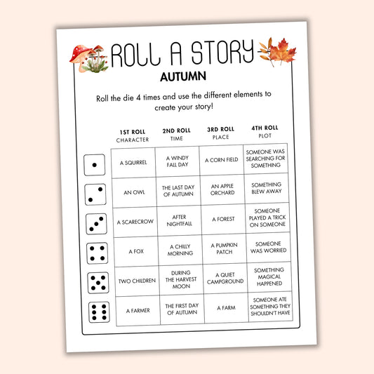 Fall Roll a Story Game