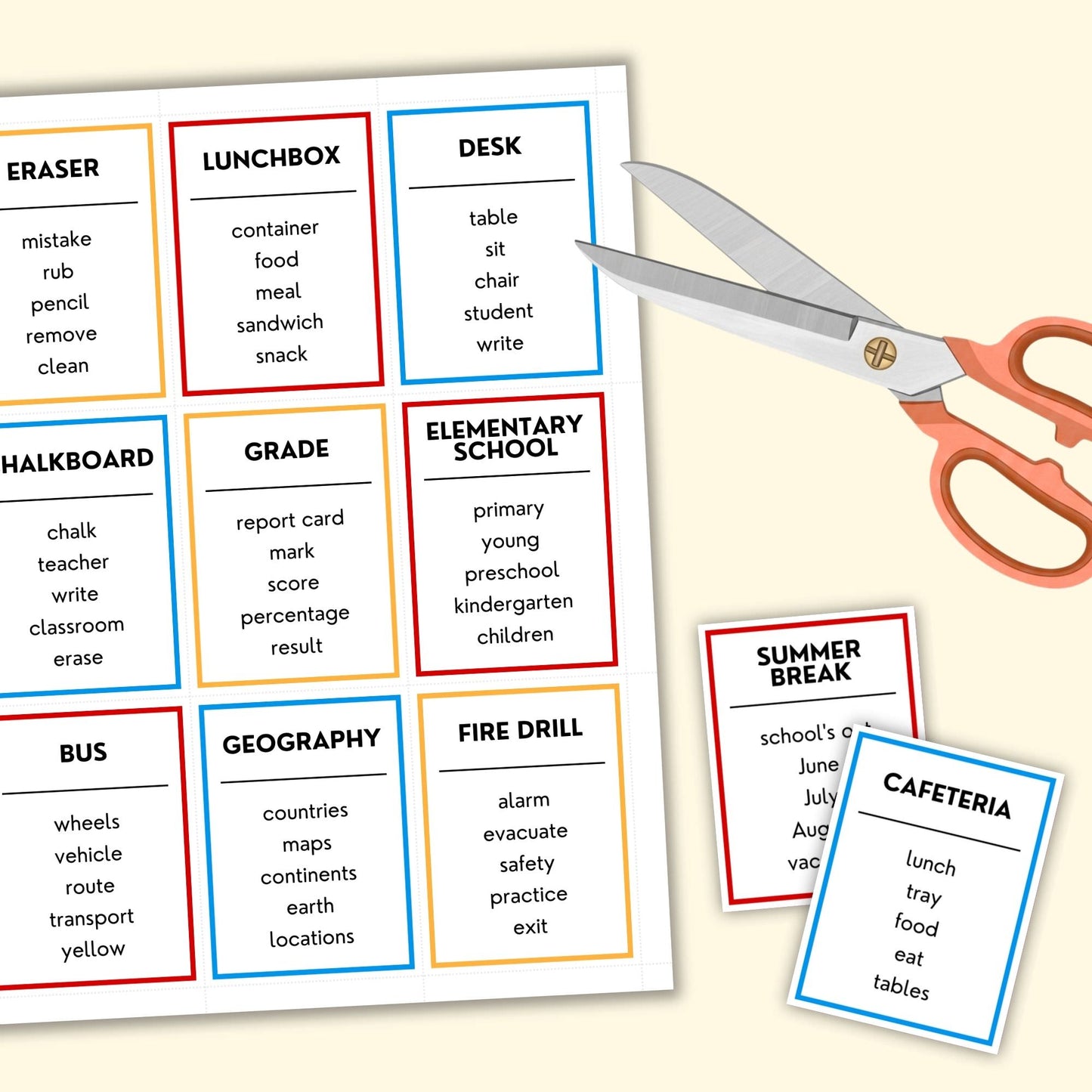Back-to-School Forbidden Words Game