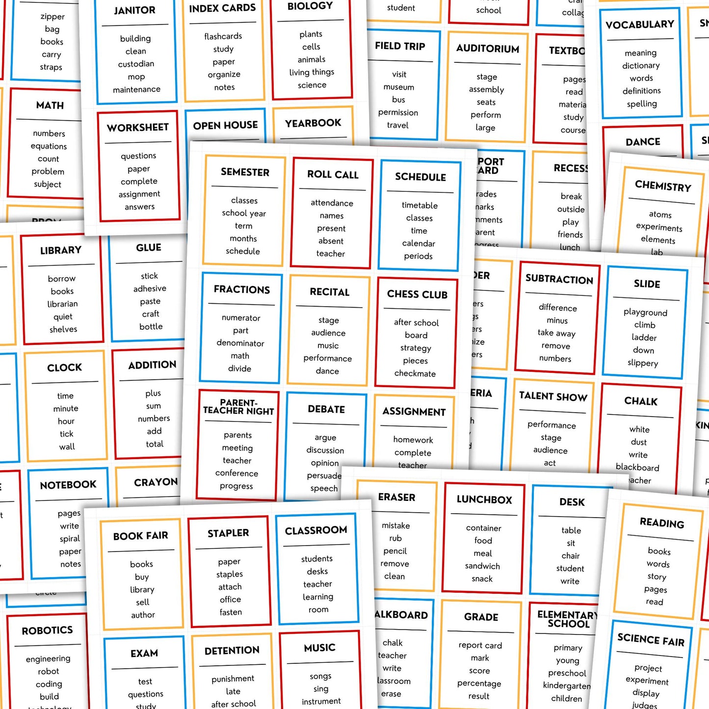 Back-to-School Forbidden Words Game