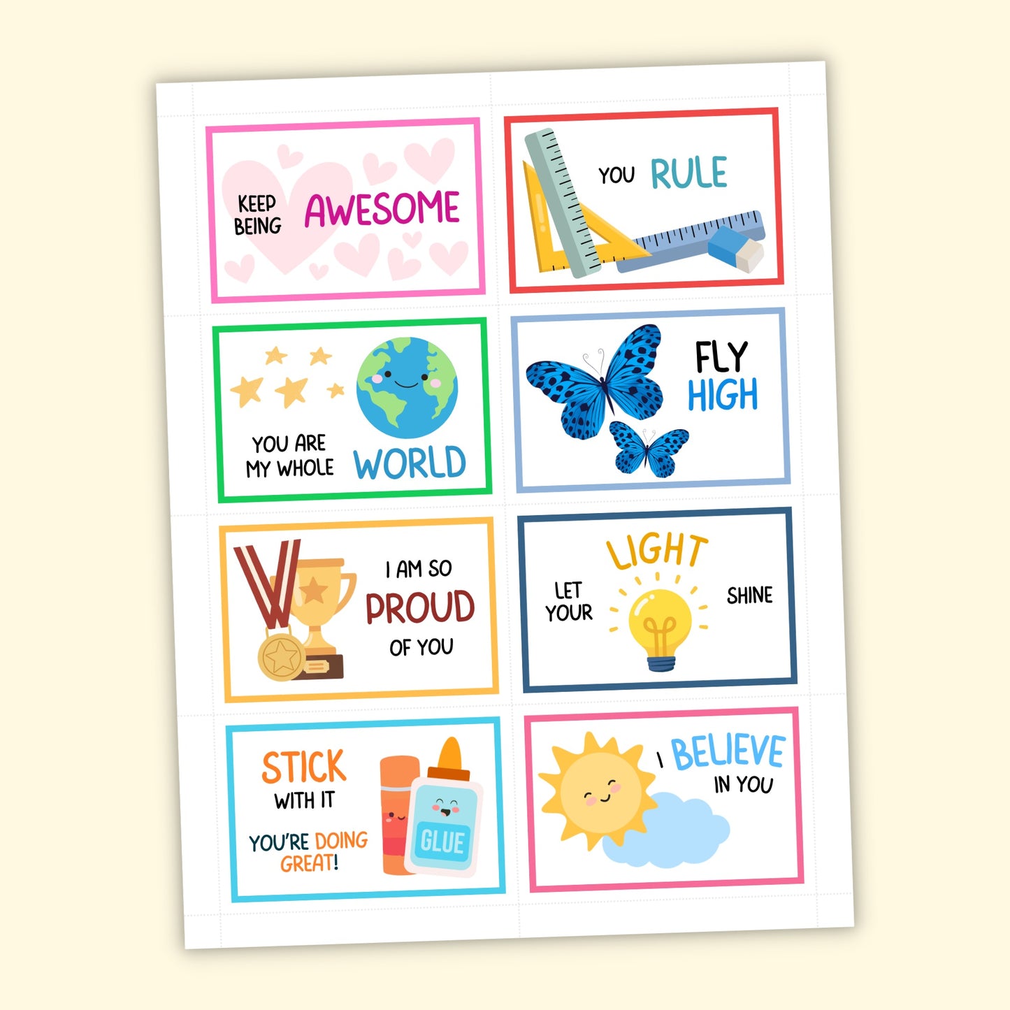 Back-to-School Lunchbox Notes (Set of 32)