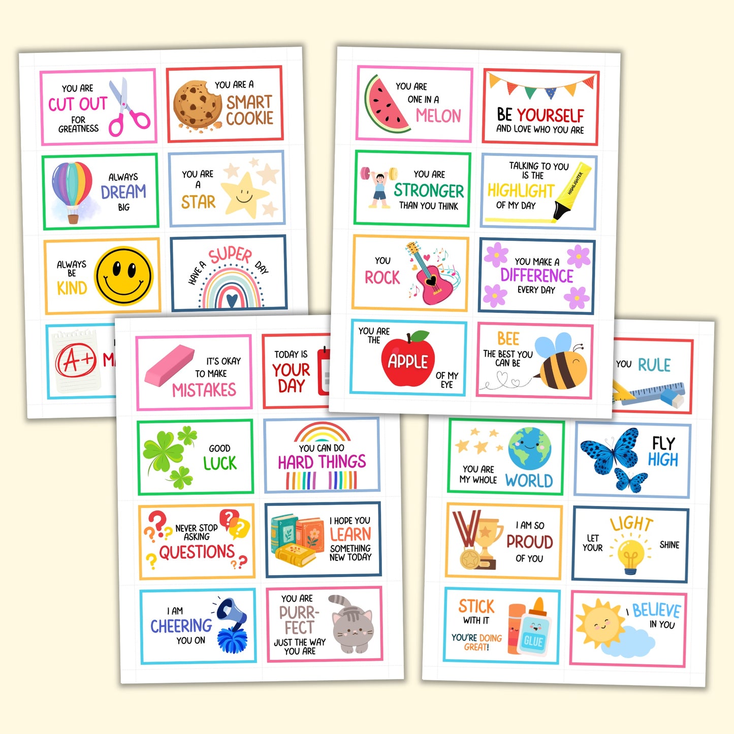 Back-to-School Lunchbox Notes (Set of 32)