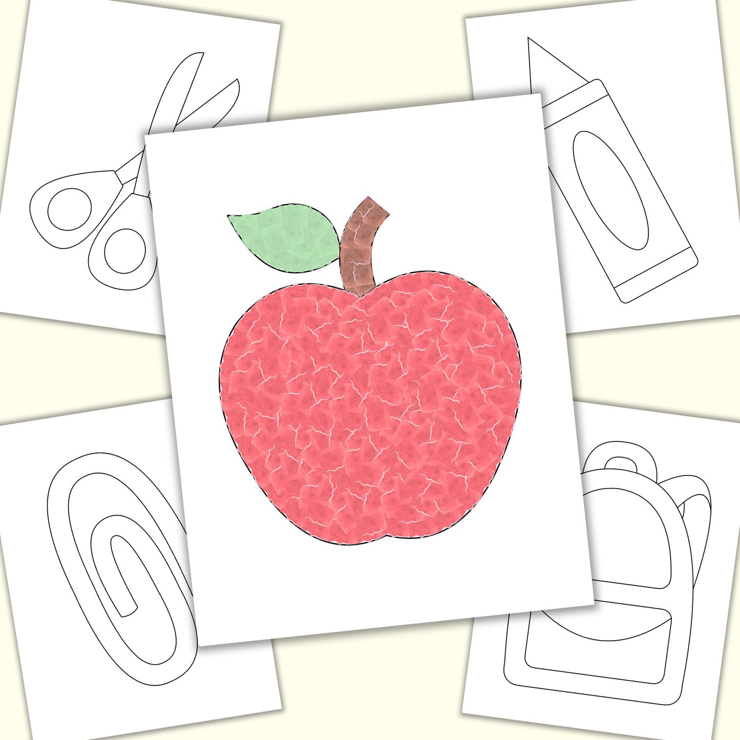 Back-to-School Torn Paper Craft
