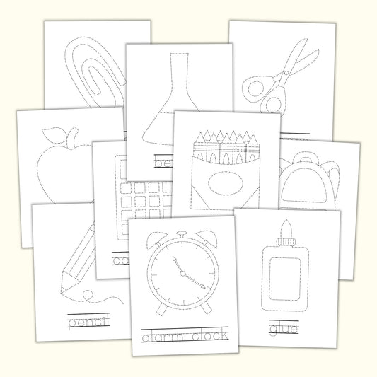 Back-to-School Tracing Worksheets