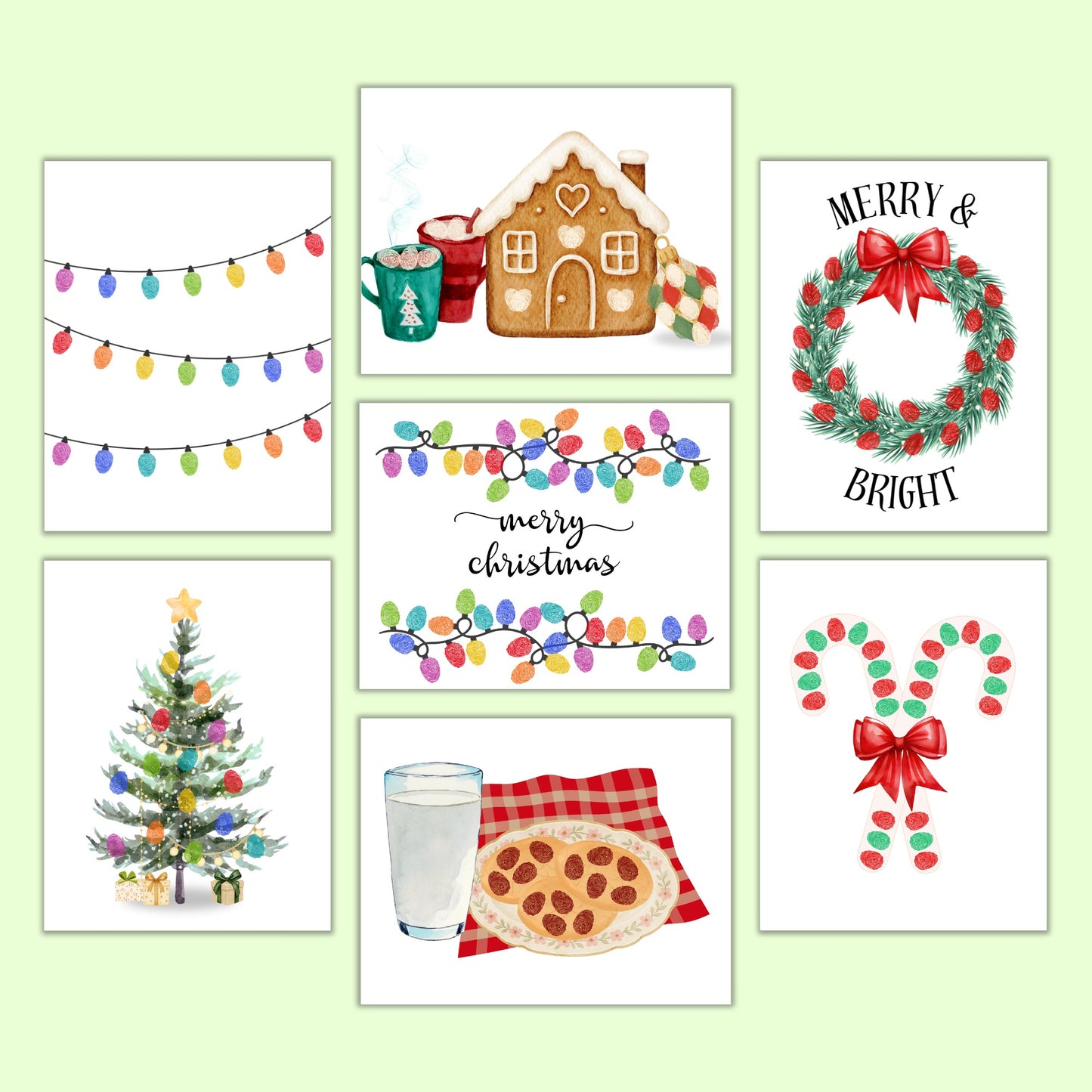 Christmas Fingerprint Art Bundle