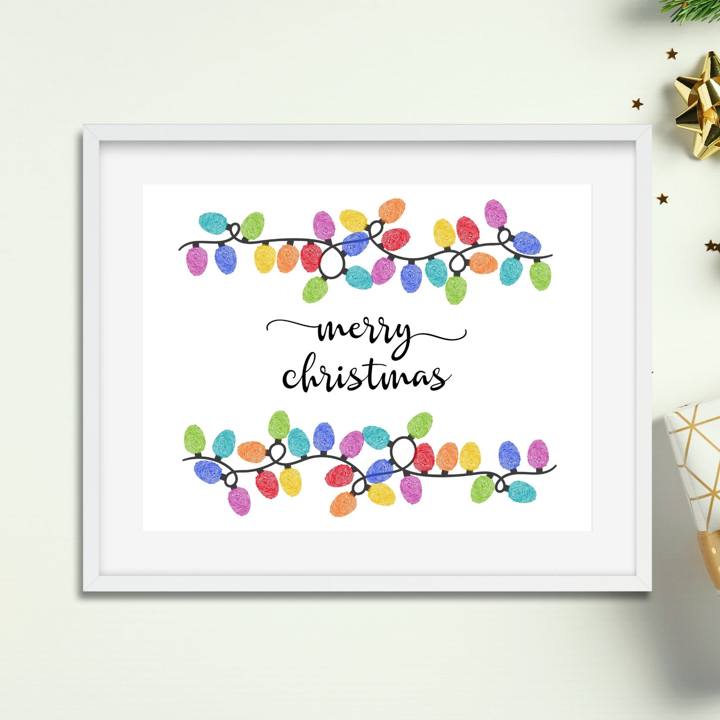 Christmas Fingerprint Art