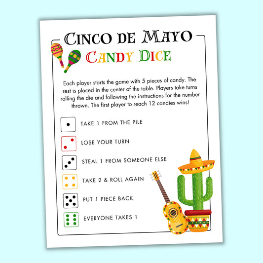 Cinco de Mayo Candy Dice