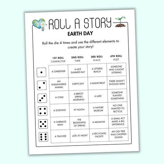 Earth Day Roll a Story Game
