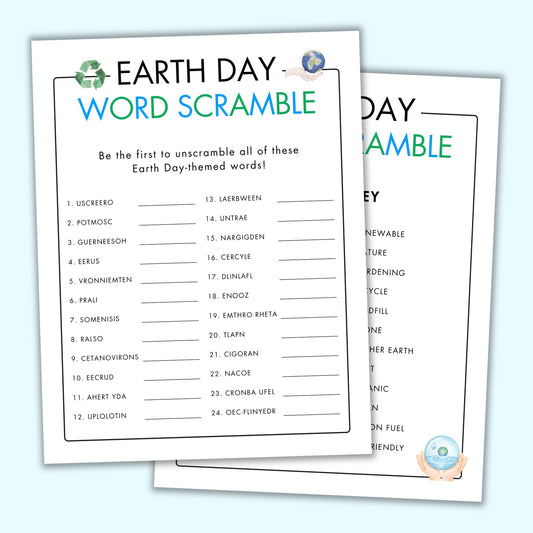 Earth Day Word Scramble