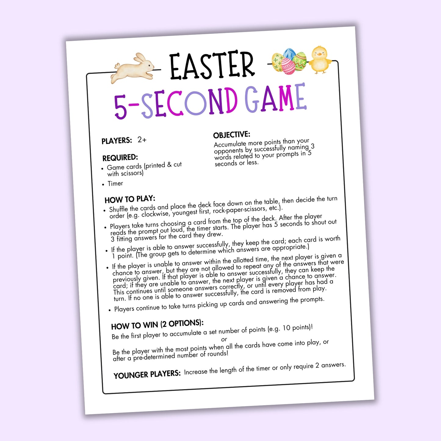 Easter 5-Second Game