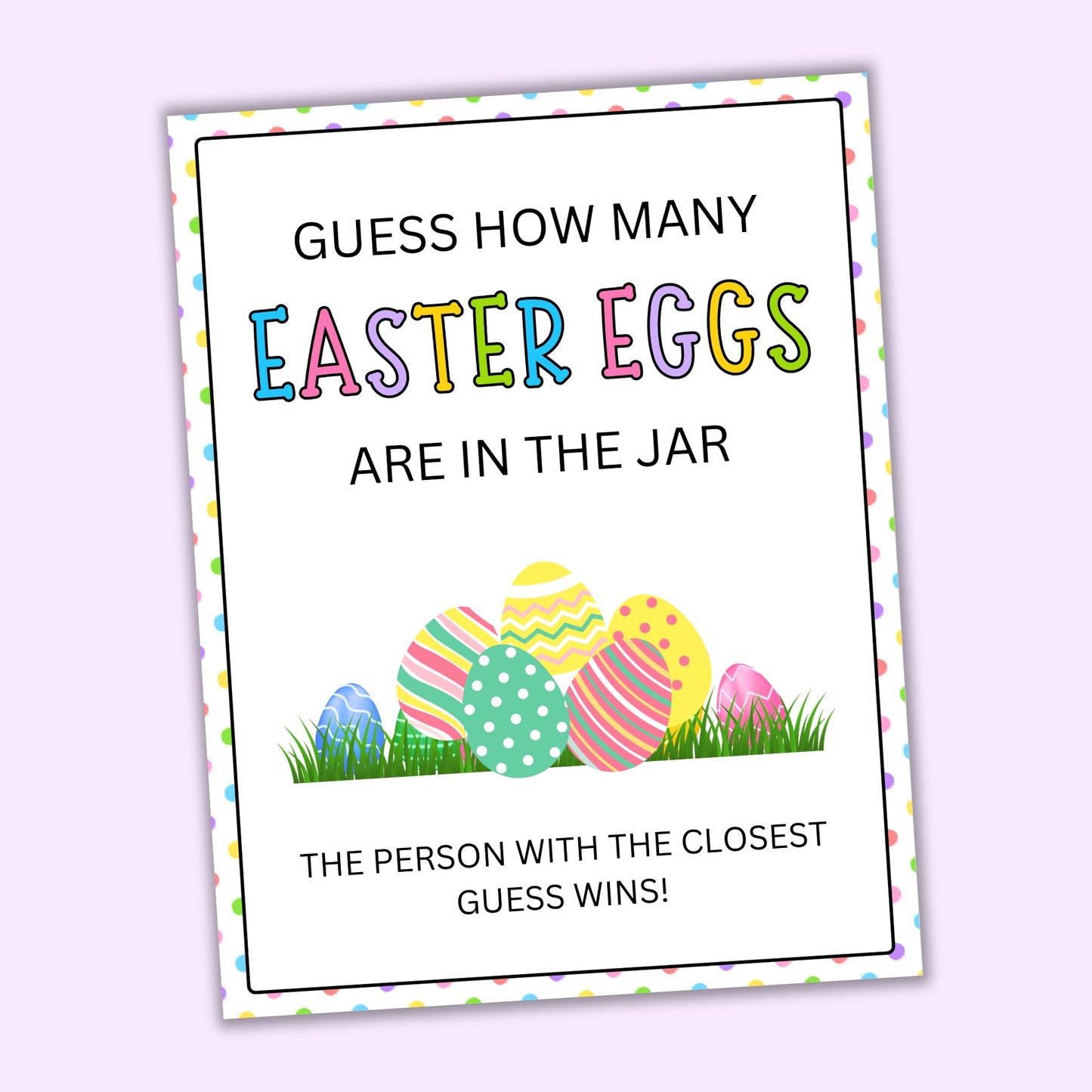 Easter Egg Guessing Game