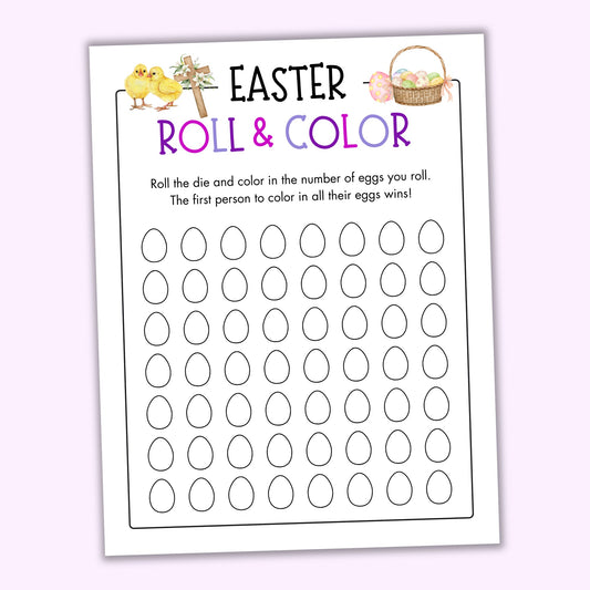 Easter Roll & Color (2 Spelling Variants)