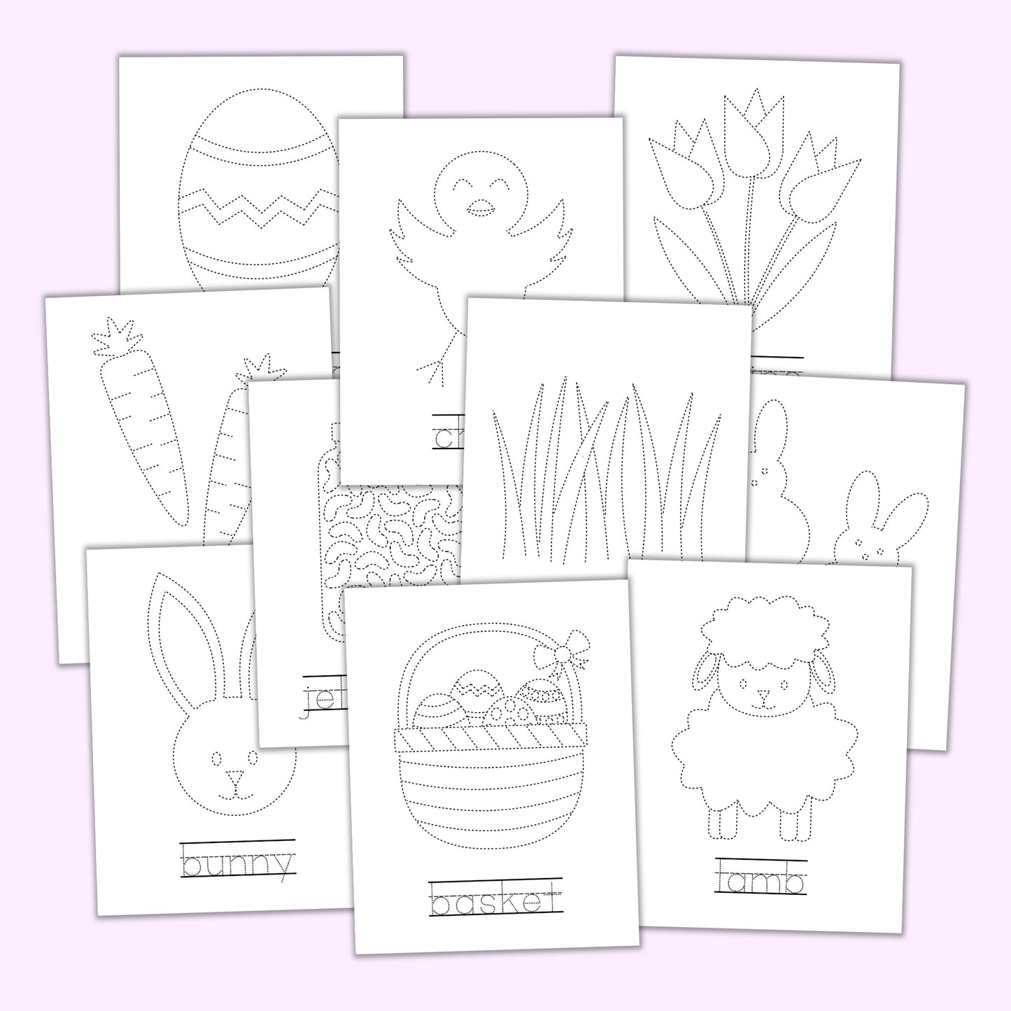 Easter Tracing Worksheets
