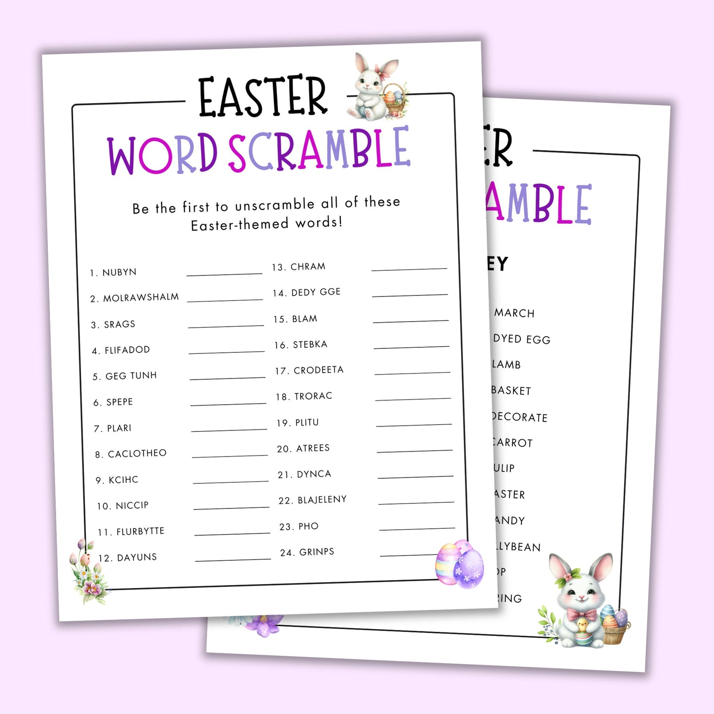 Easter Word Scramble