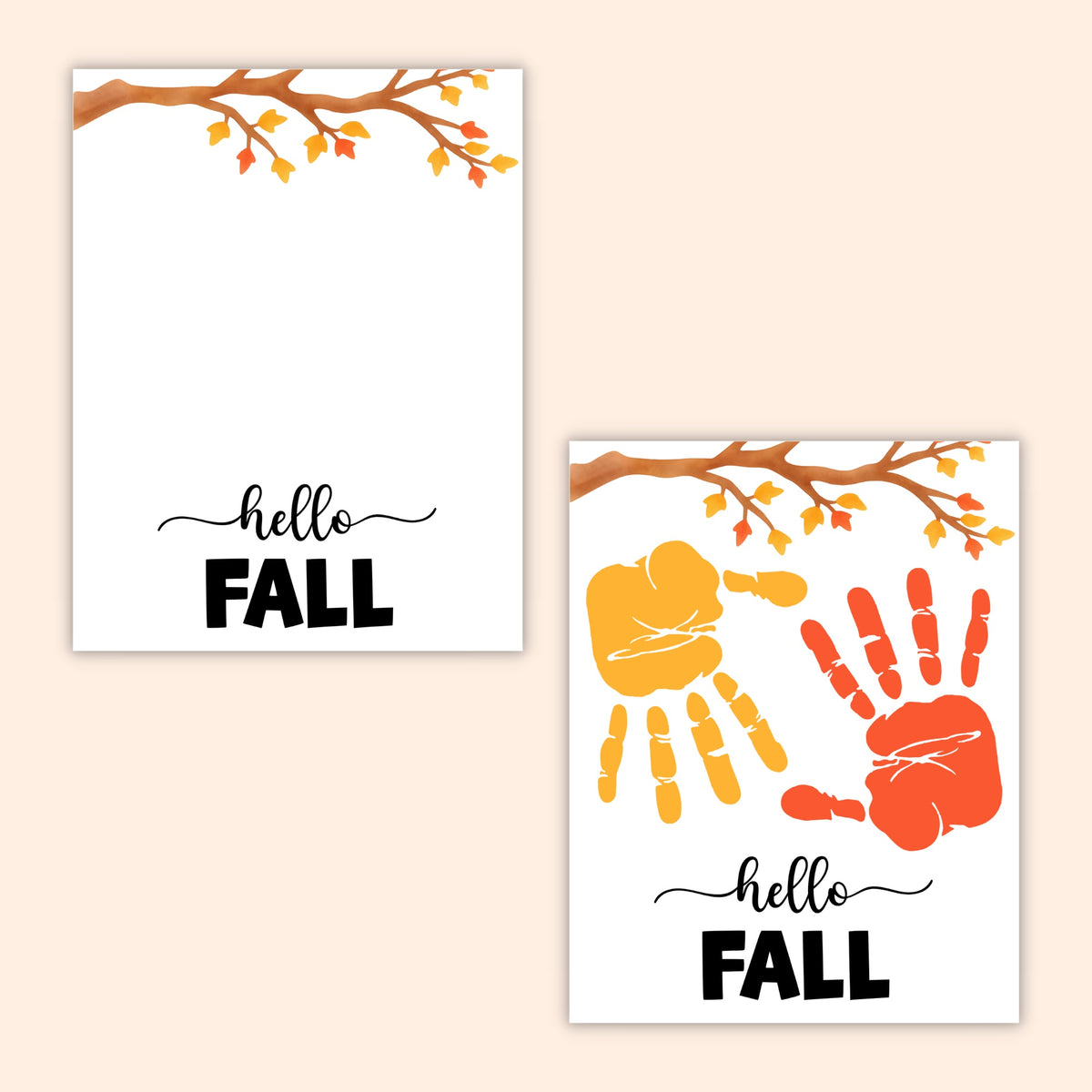 Fall Handprint & Footprint Art Bundle (12 Designs!)