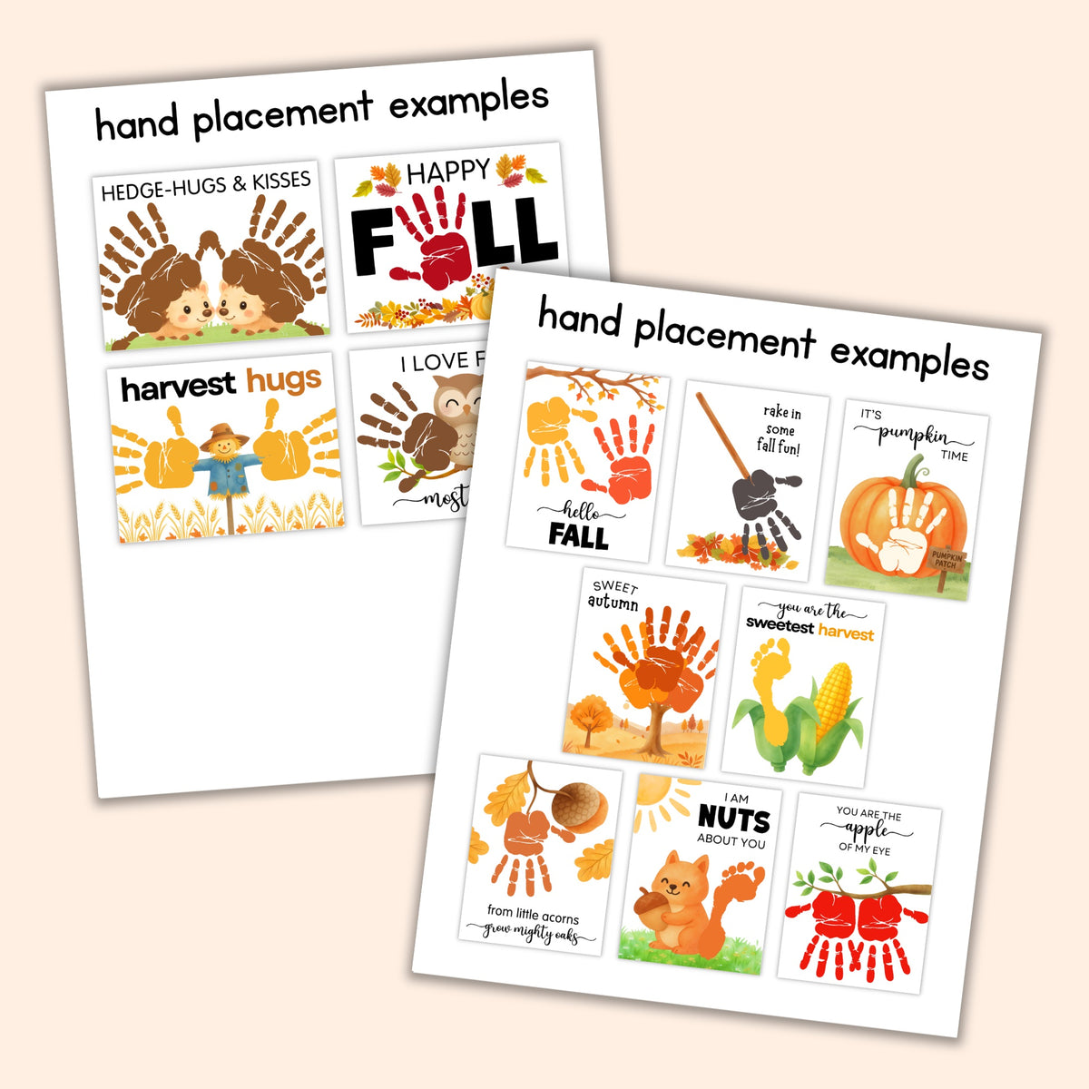 Fall Handprint & Footprint Art Bundle (12 Designs!)