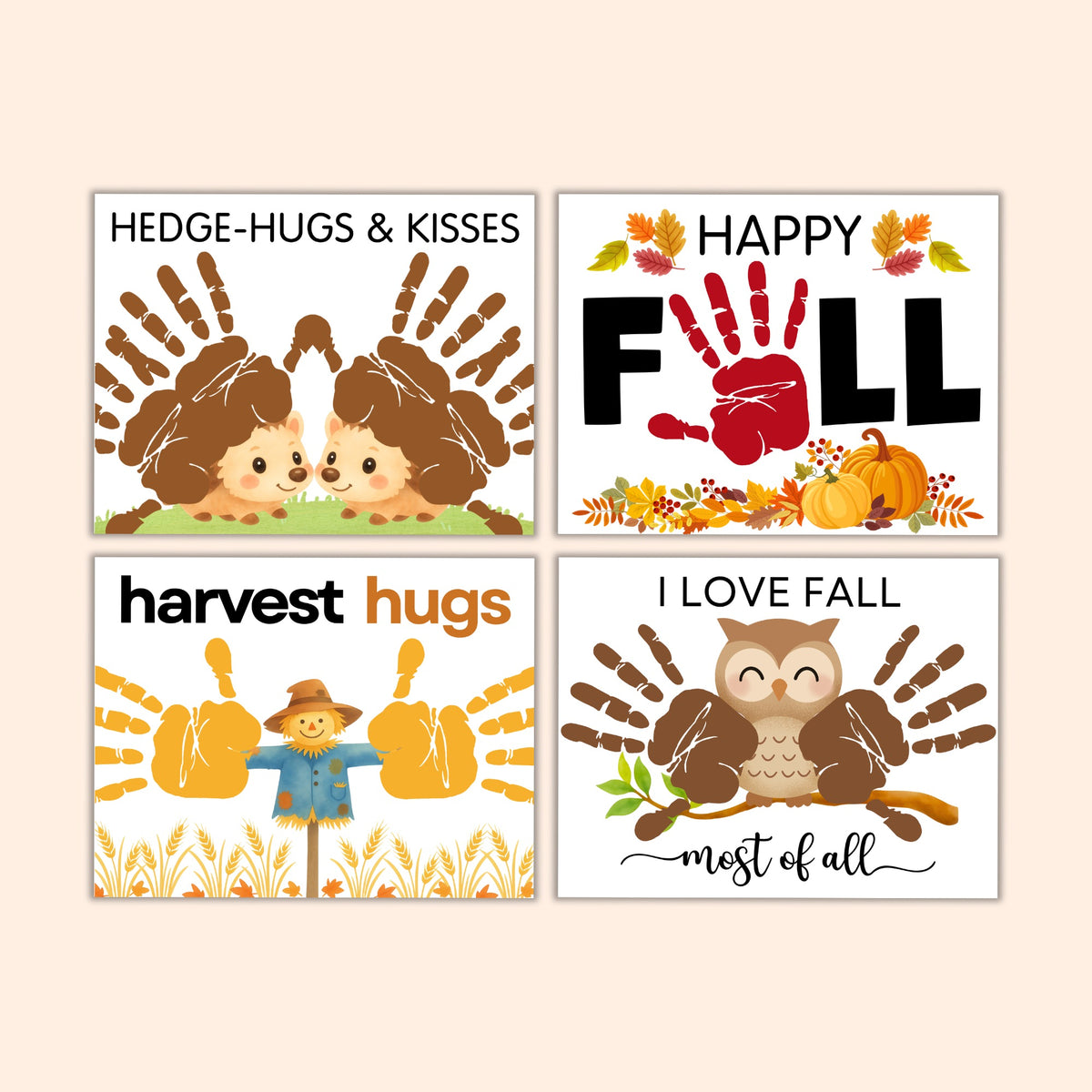 Fall Handprint & Footprint Art Bundle (12 Designs!)