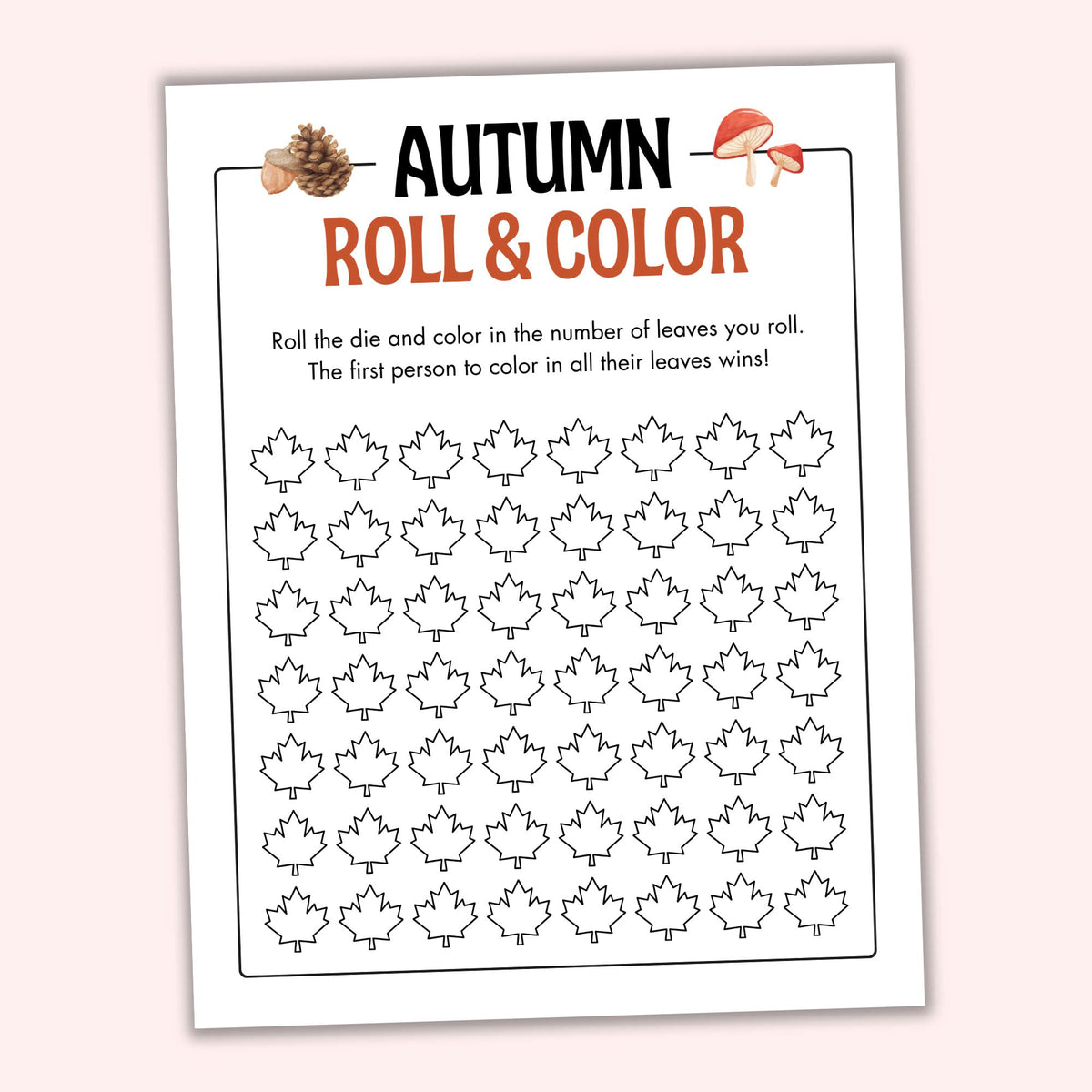 Fall Roll & Color (2 Spelling Variants)