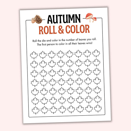 Fall Roll & Color (2 Spelling Variants)