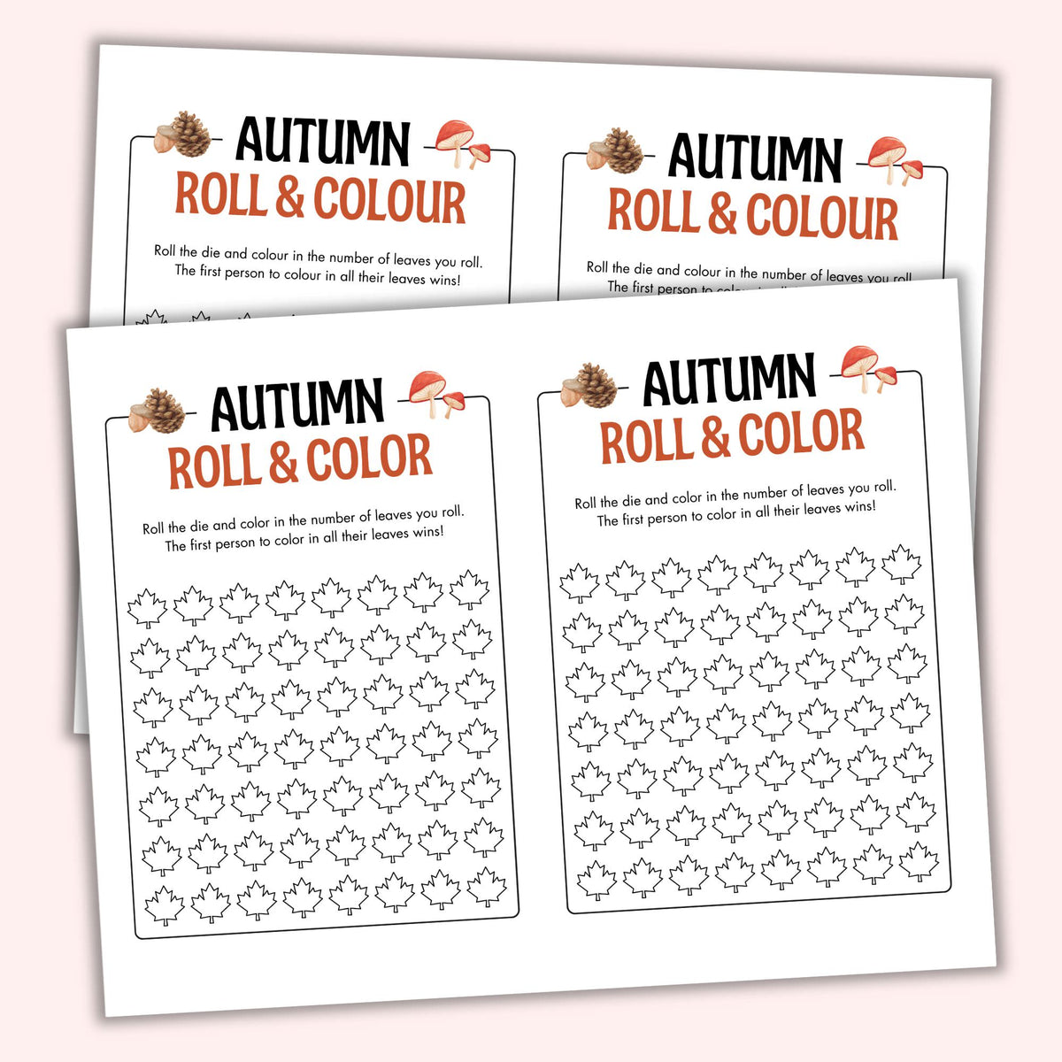 Fall Roll & Color (2 Spelling Variants)