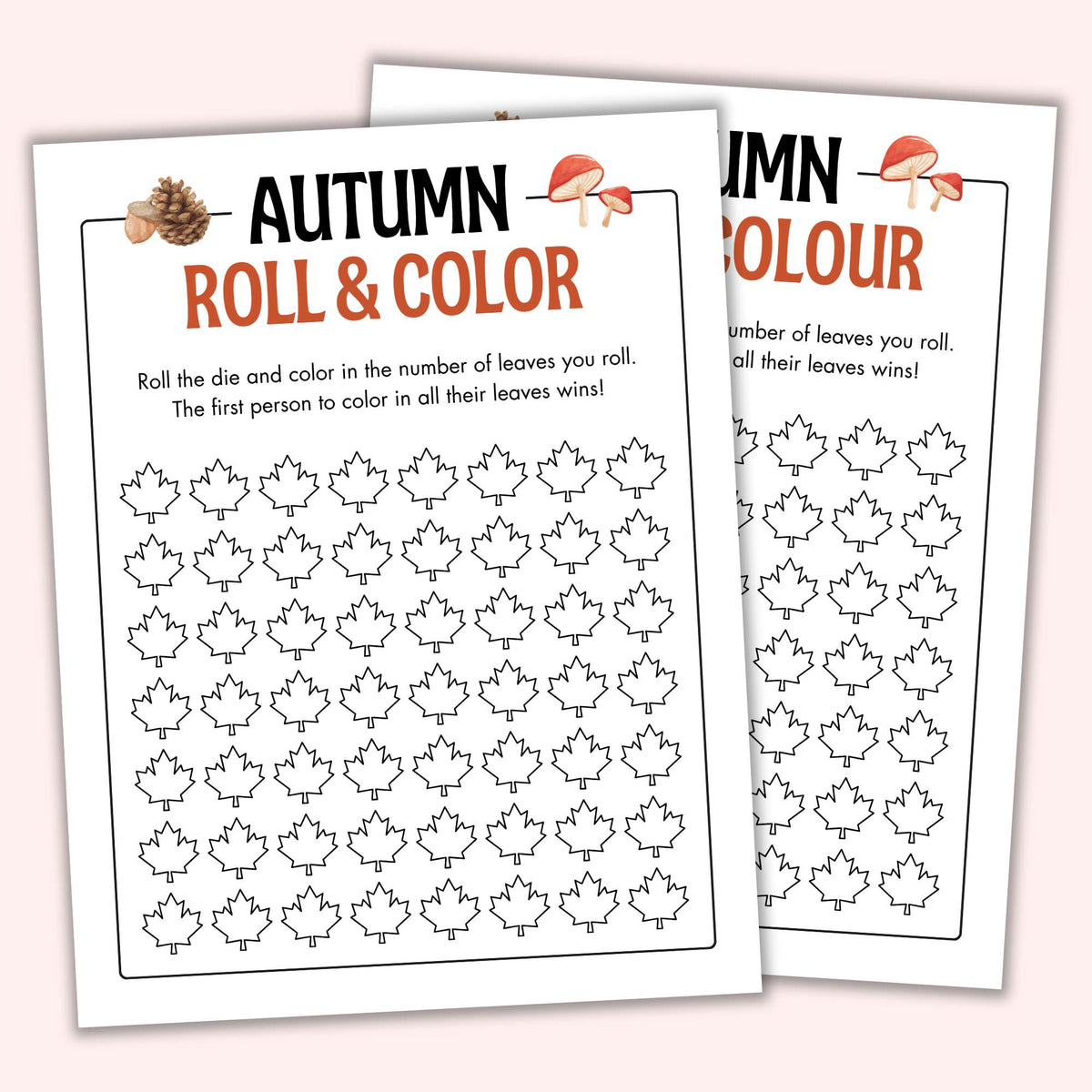 Fall Roll & Color (2 Spelling Variants)