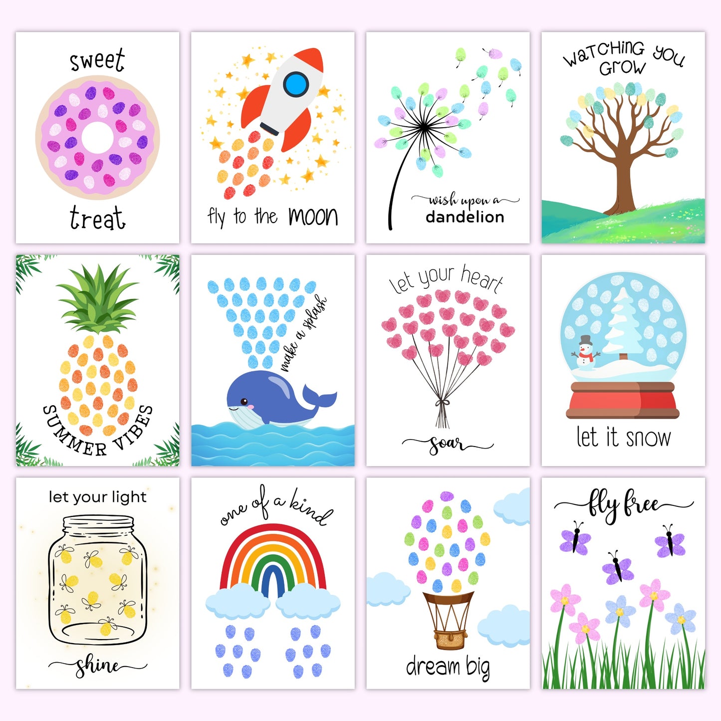 Fingerprint Art Bundle (12 Designs!)