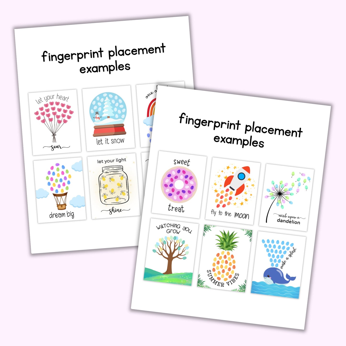 Fingerprint Art Bundle (12 Designs!)