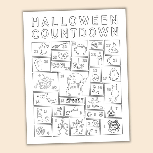 Halloween Coloring Countdown
