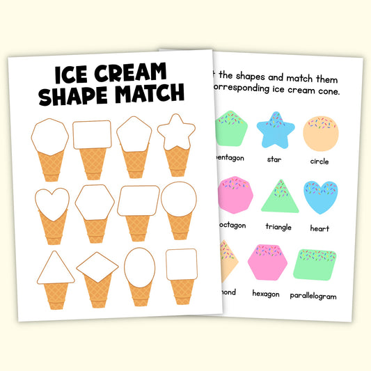 Summer Ice Cream Shape Matching Game