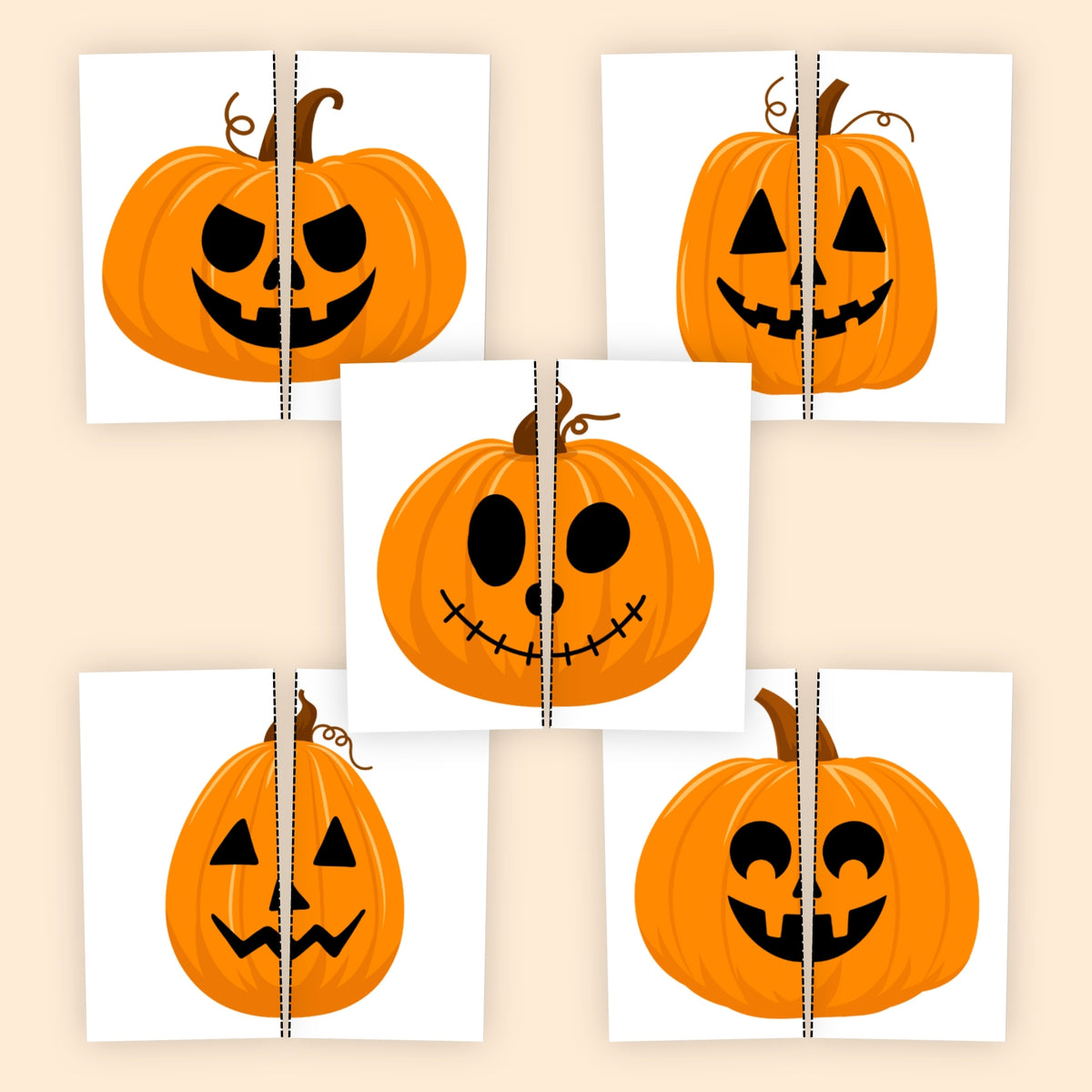 Jack-o'-Lantern Matching Game