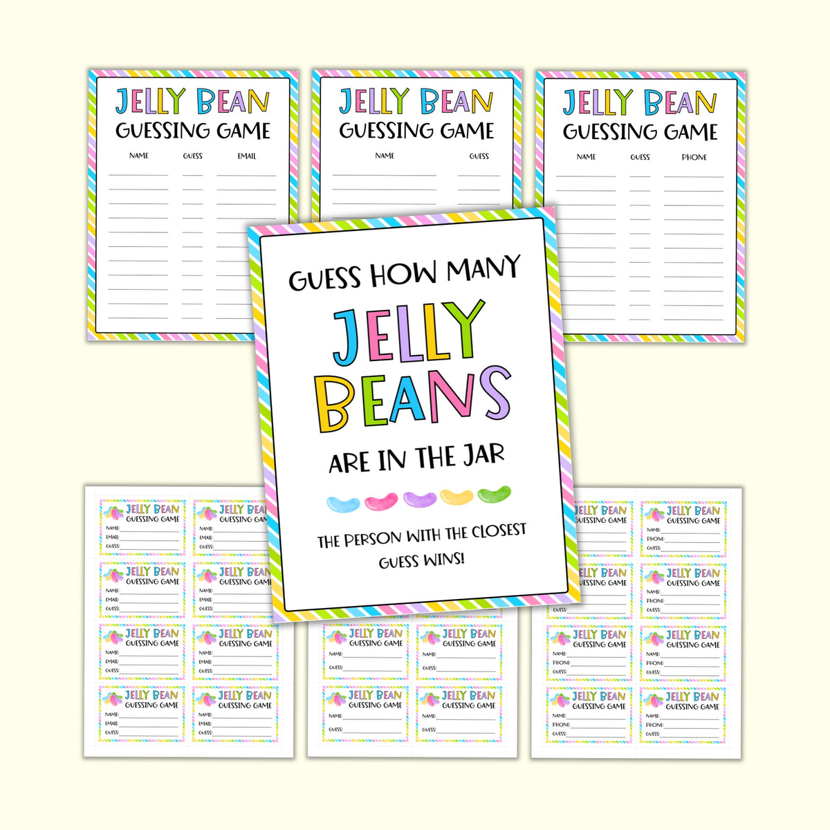 Jelly Bean Guessing Game – Printables by The Craft-at-Home Family