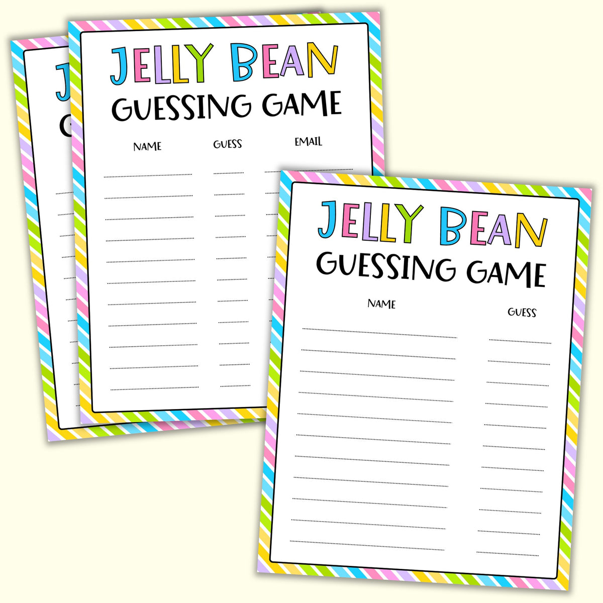 Guessing Raffle Jelly Bean Guessing Game – Printables by The Craft-at-Home Family