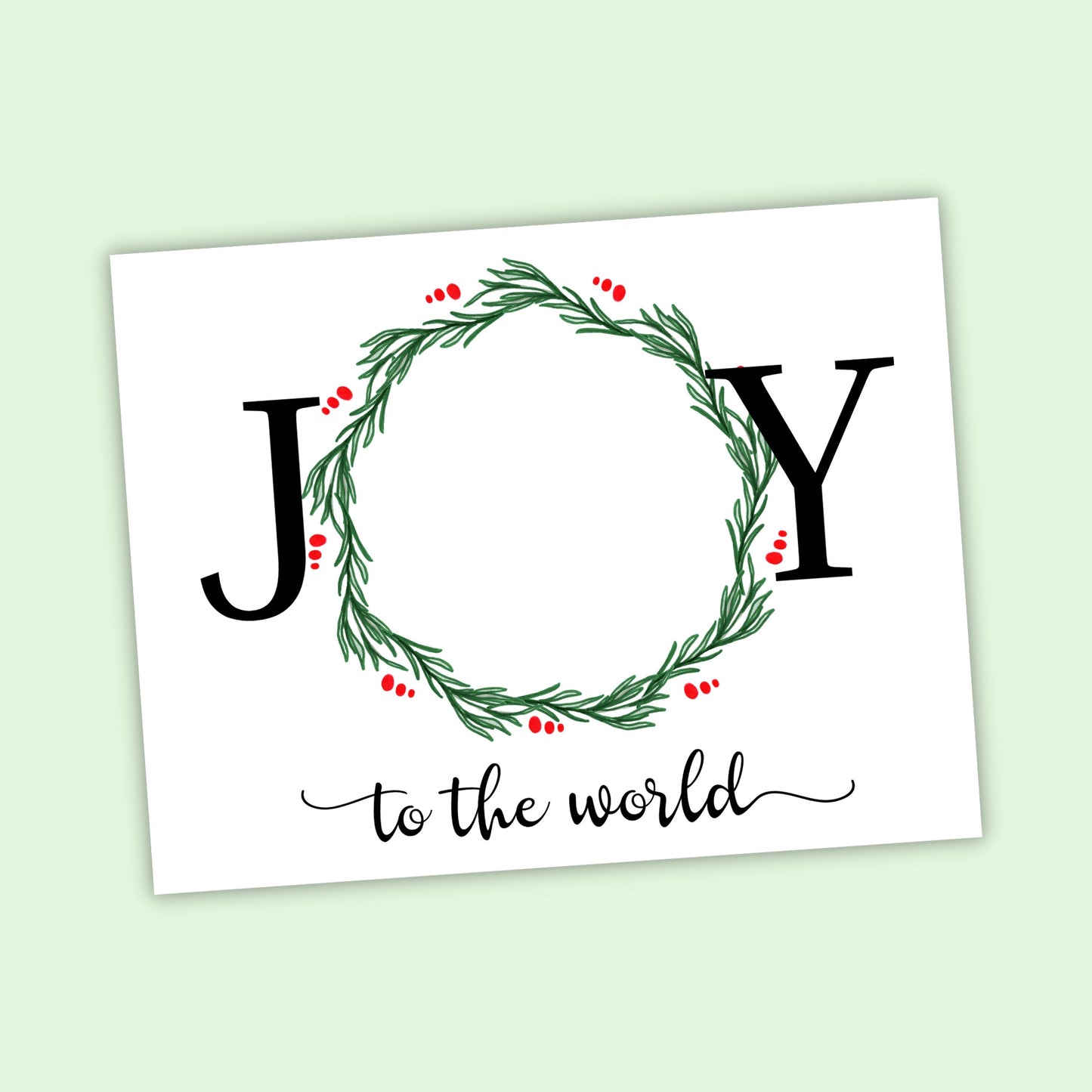 JOY Christmas Handprint Art (2 Variations)