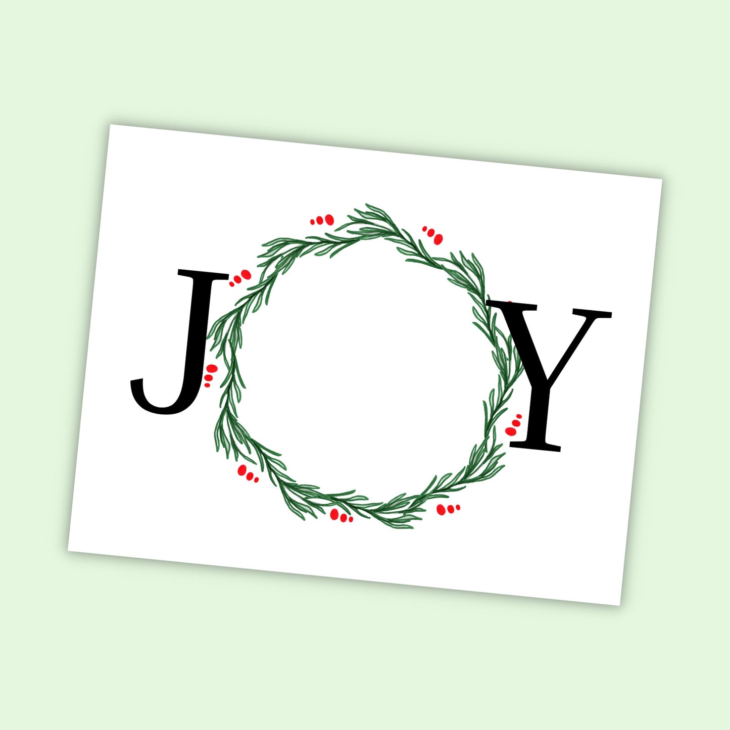 JOY Christmas Handprint Art (2 Variations)