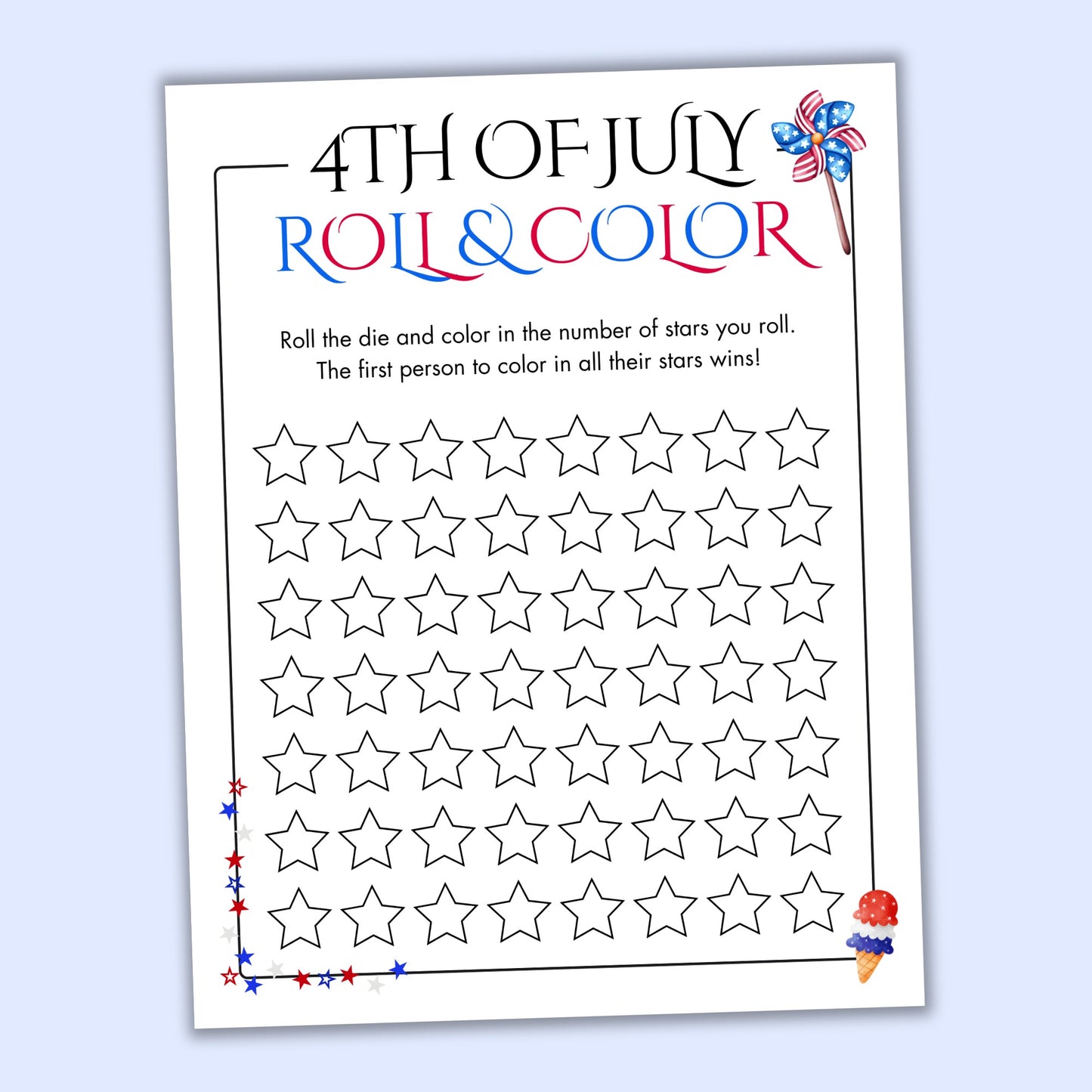4th of July Roll & Color