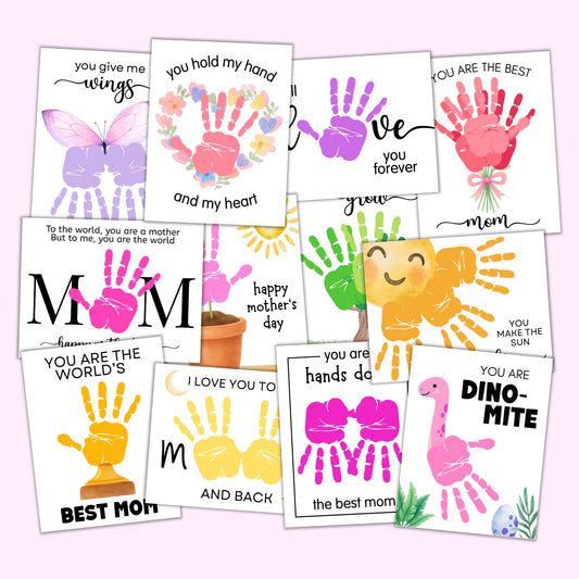 Mother's Day Handprint Art Bundle (12 Designs!)