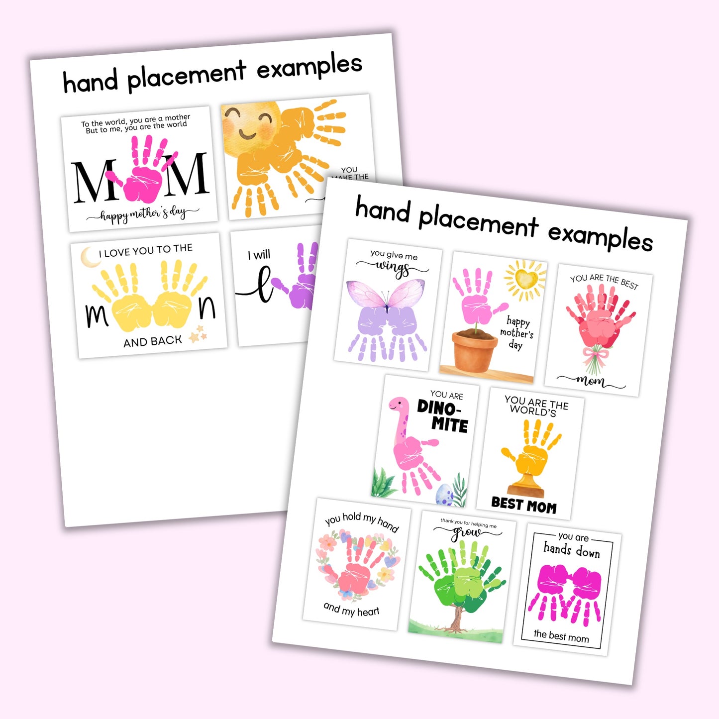 Mother's Day Handprint Art Bundle (12 Designs!)
