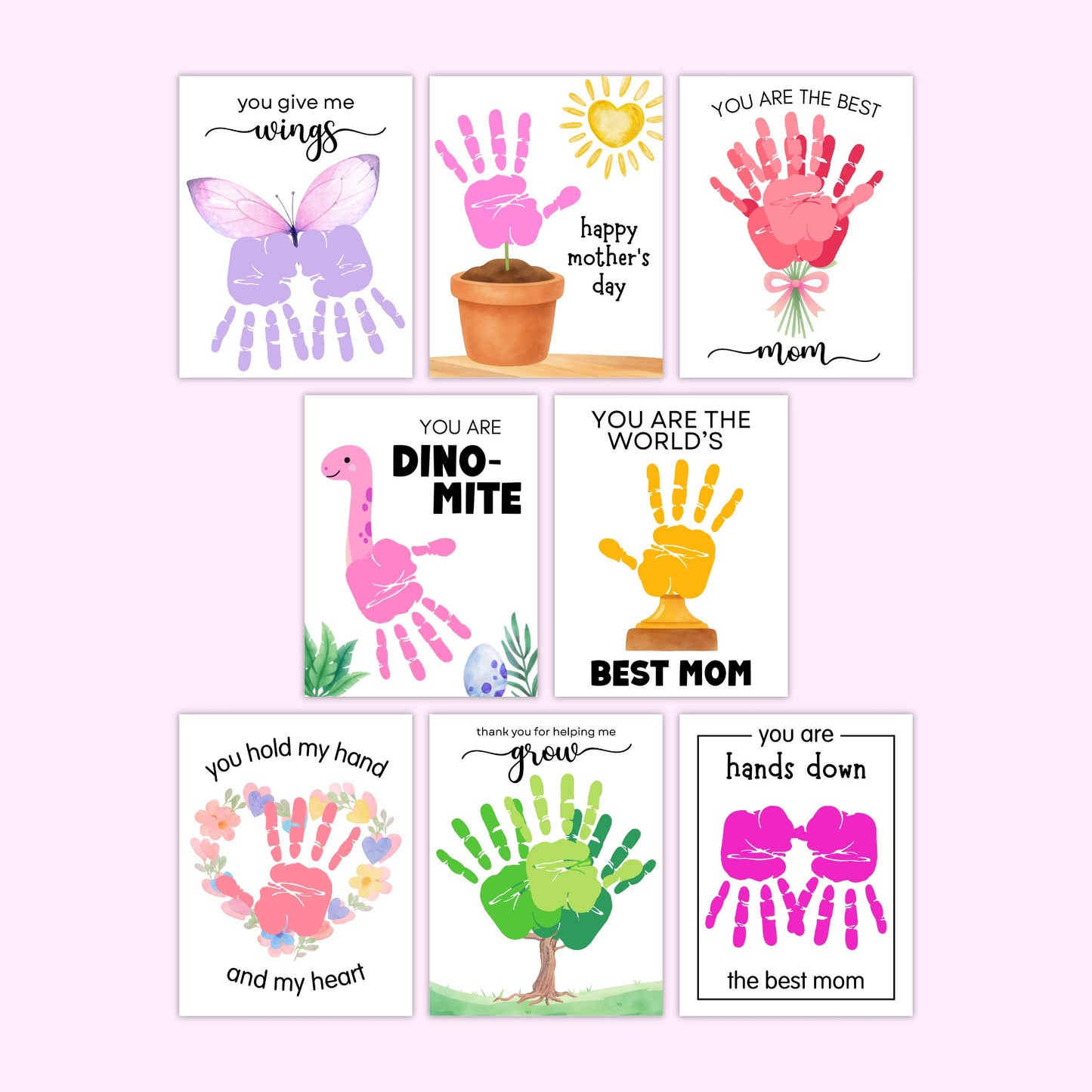 Mother's Day Handprint Art Bundle (12 Designs!)