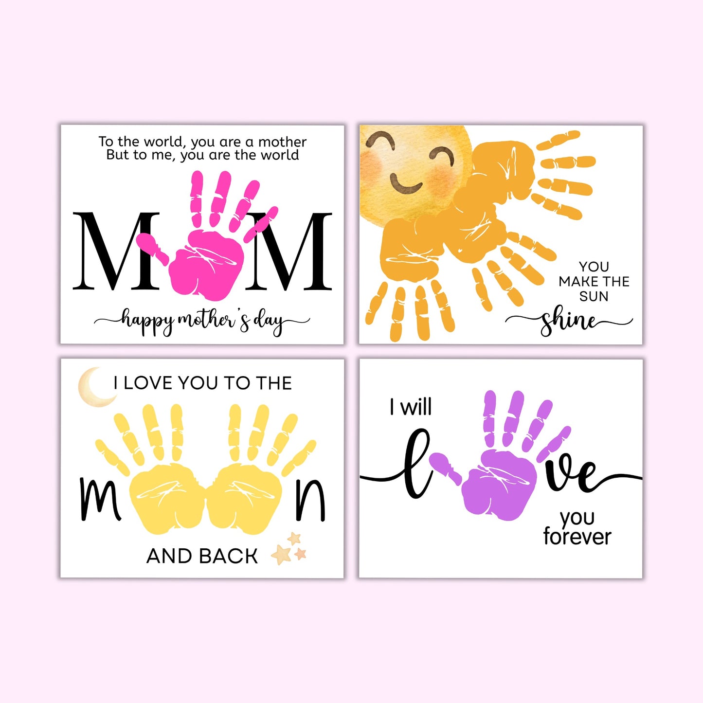 Mother's Day Handprint Art Bundle (12 Designs!)