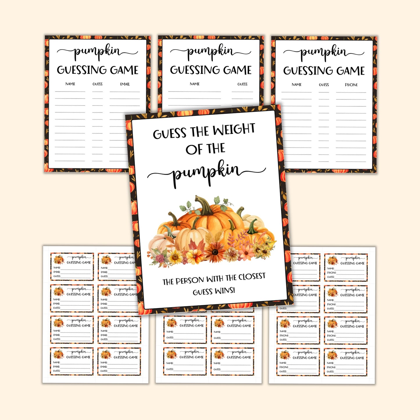 Pumpkin Weight Guessing Game