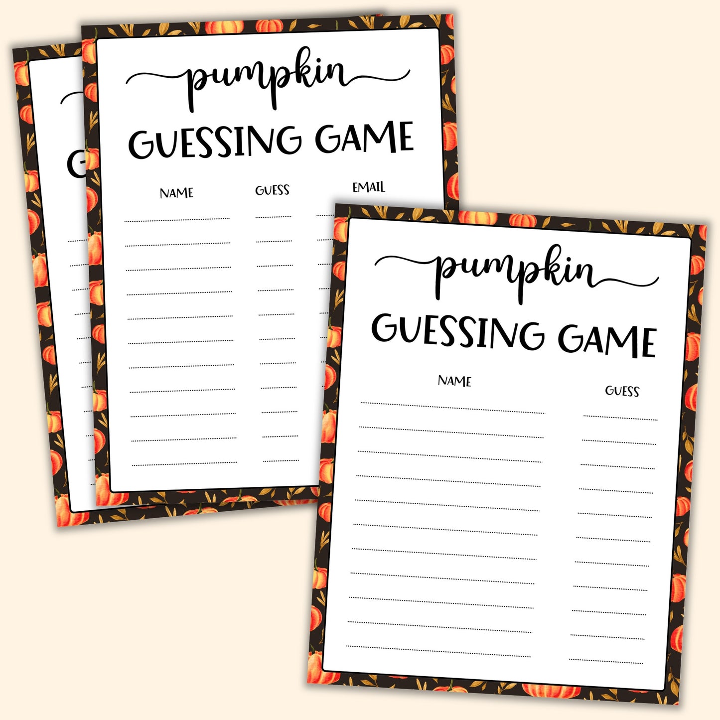 Pumpkin Weight Guessing Game