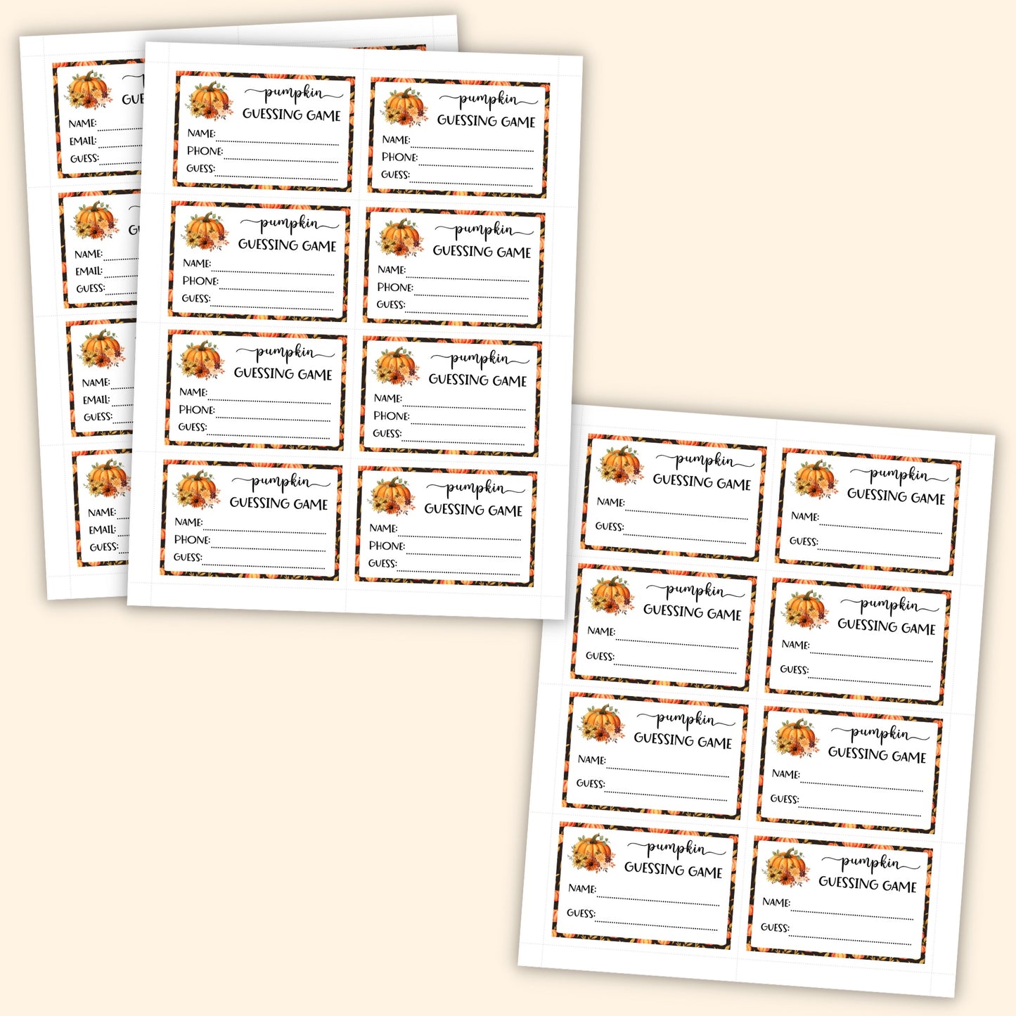 Pumpkin Weight Guessing Game