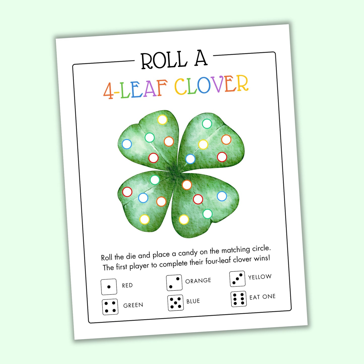 Roll a Clover Game