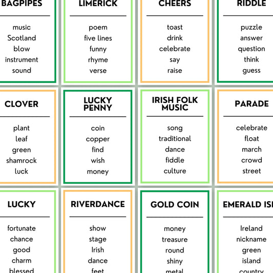 St Patrick's Day Forbidden Words Game